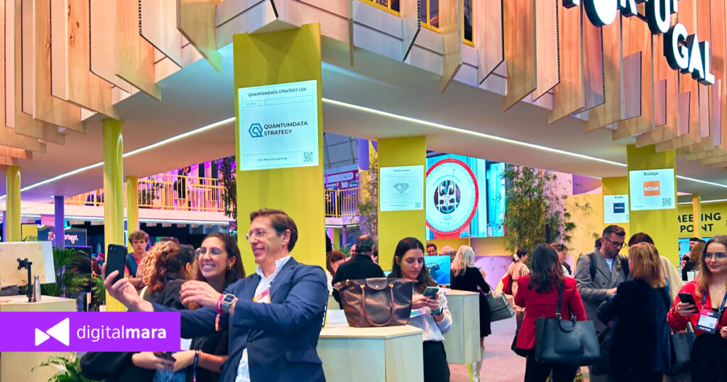 Networking zone of the Web Summit 2025 in Lisbon