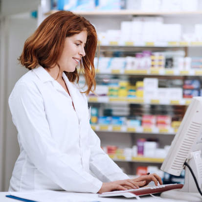 Phamicist uses software for pharmacy tasks